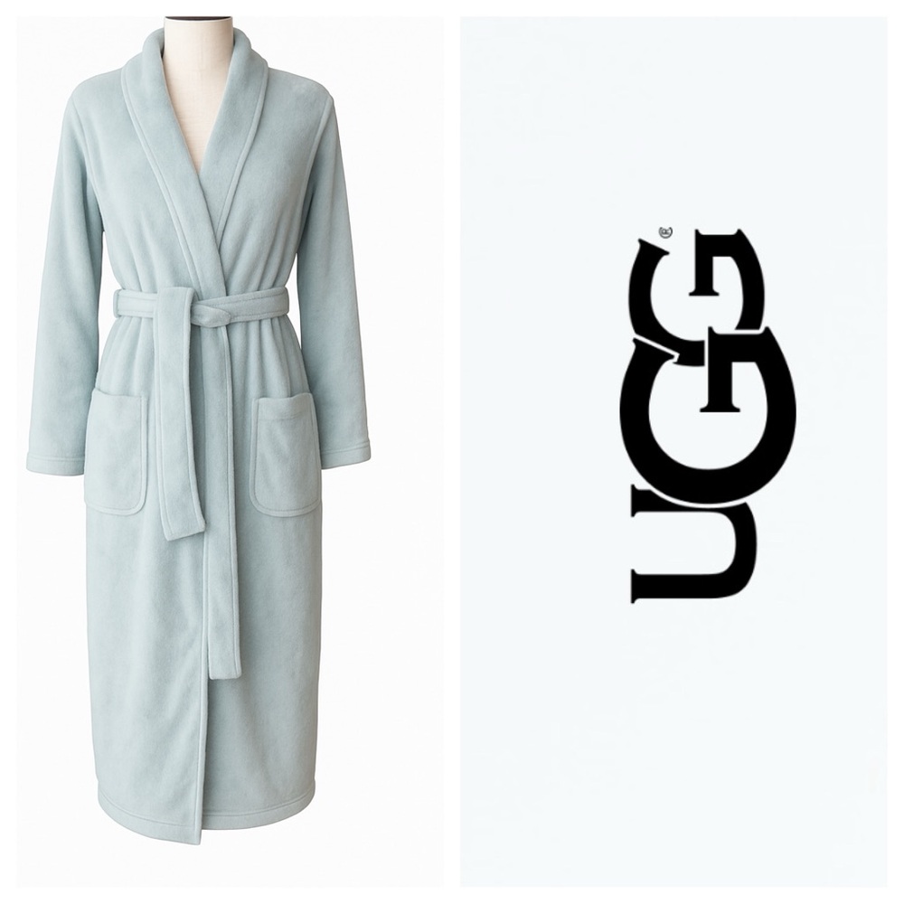 UGG Soft Blue Fleece Robe
